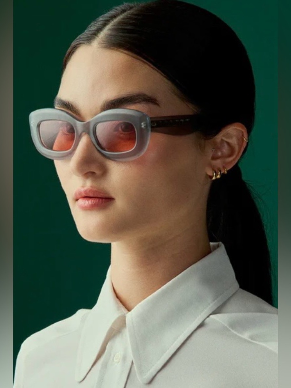 Garrett Leight DOLORES SUN Sweetwater Cat Eye Ladies Sunglasses